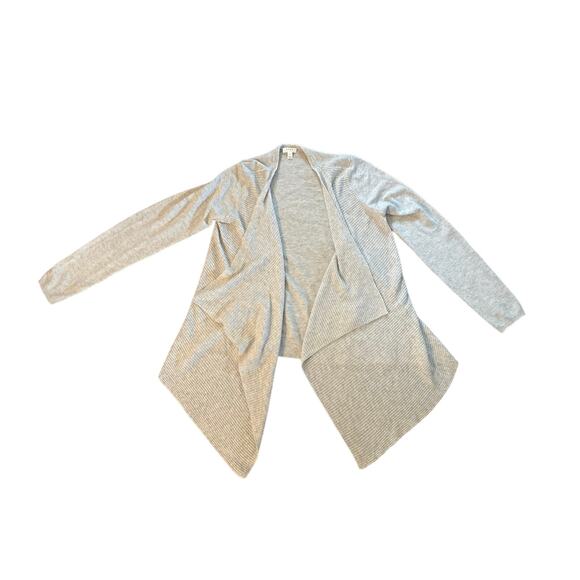 Women S Soft Joie Light Heather Gray Demonta Cardigan Sweater Yak Wool Drape - Picture 1 of 5